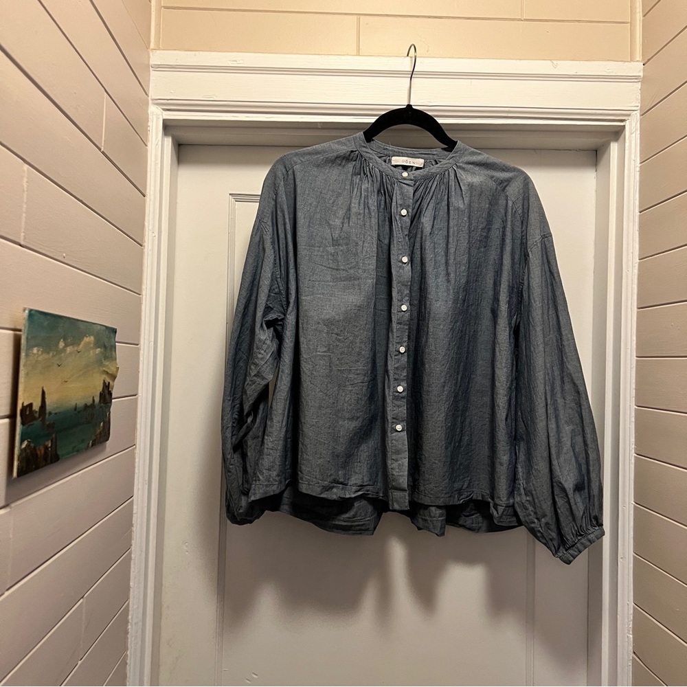 Doen Jane Top in Chambray - EUC